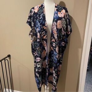 Floral Open-Front Kimono